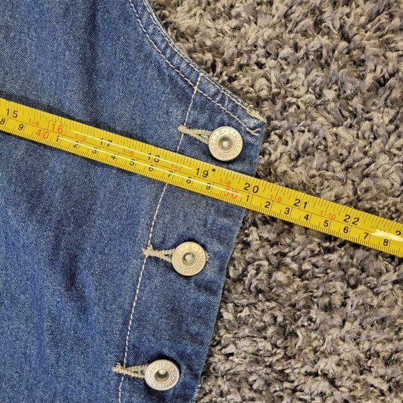 Lindsey Michelle Size L Womans Denim Dress Blue Jean Flag VTG Prairie July 4th - Picture 7 of 8